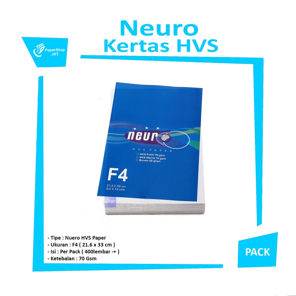 

NEURO - Kertas HVS Fotokopi Warna Putih 70gsm - Pack