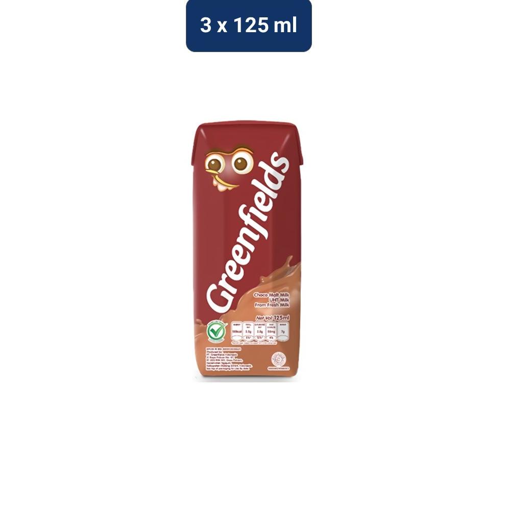 

>XC26619< Greenfields Susu UHT Choco Malt 125 ml x 3
