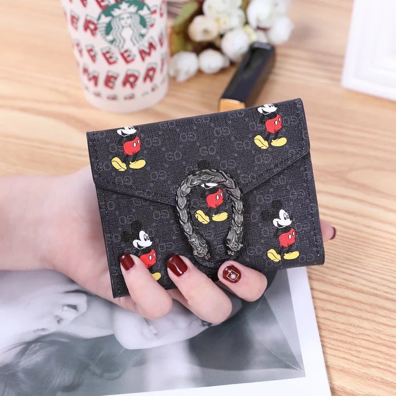 NUZ - TI 3084 - DOMPET LIPAT WANITA IMPORT MURAH DOMPET KOREA MICKEY - E