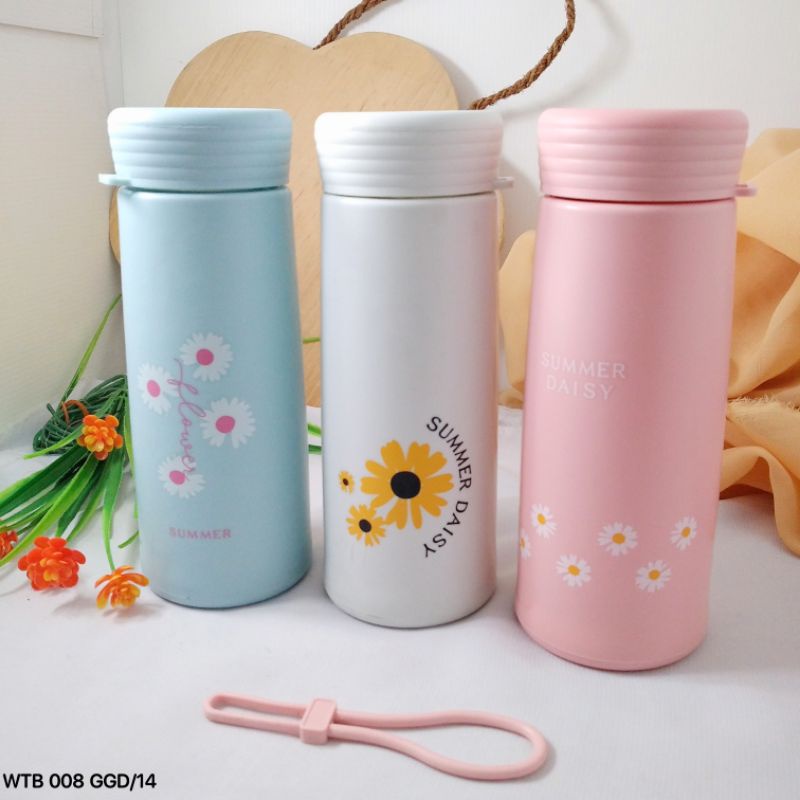 DC B ( B13 ) BOTOL MINUM KACA BUNGA DAISY NO DUS HARGA TERMURAH / TIDAK BISA MEMILIH