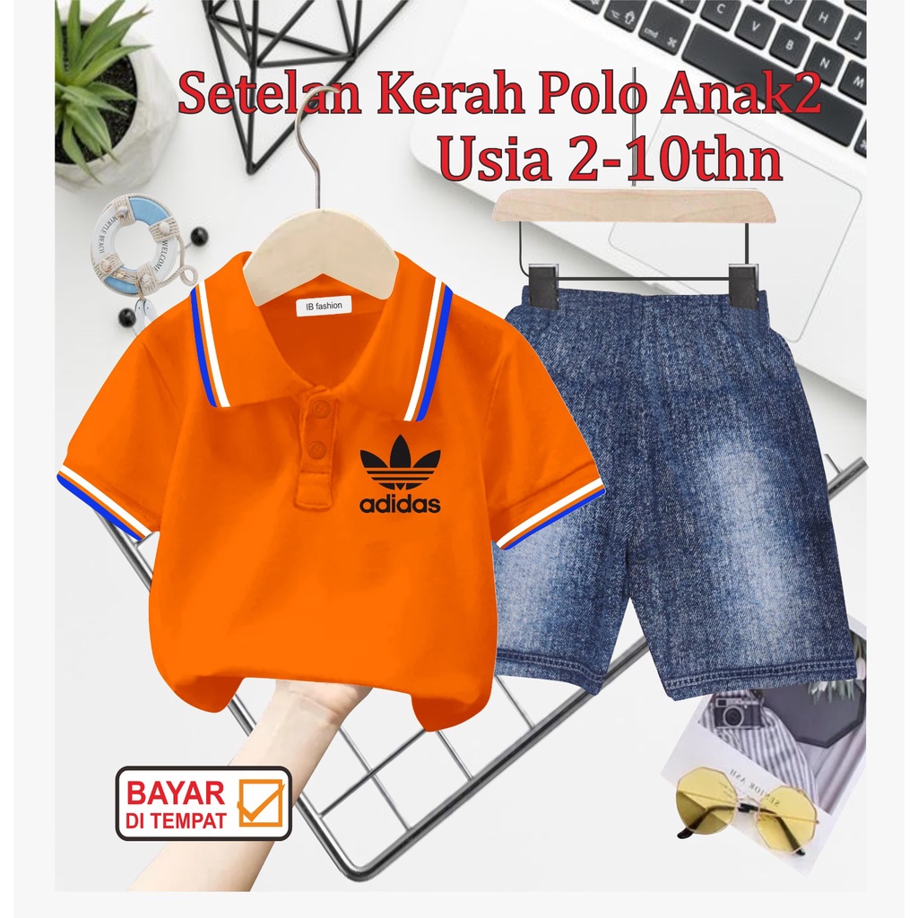 SETELAN ANAK2 KERAH POLO/4D1DZ DIGITAL SABLON