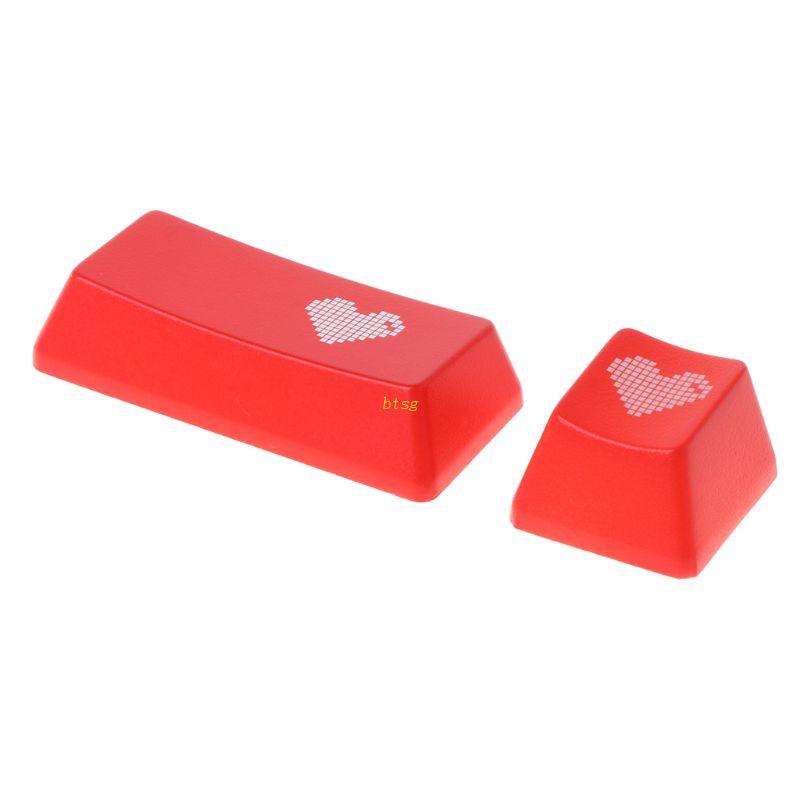 Btsg ABS for Key Button Red Love Heart Backlit ENTER/ESC KeyCap Untuk Keybo Mekanik