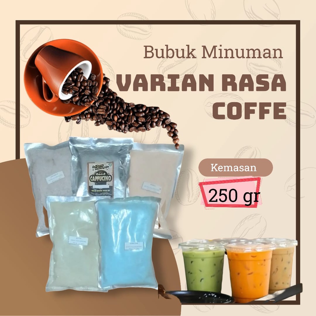 

Bubuk Minuman Rasa Cappucino kemasan 250 gr