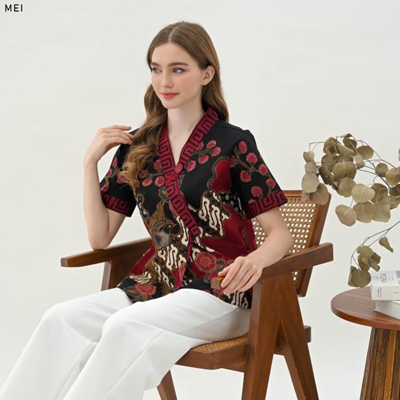 MEI TOP STANDAR / JUMBO - Atasan Batik Wanita Blouse Wanita