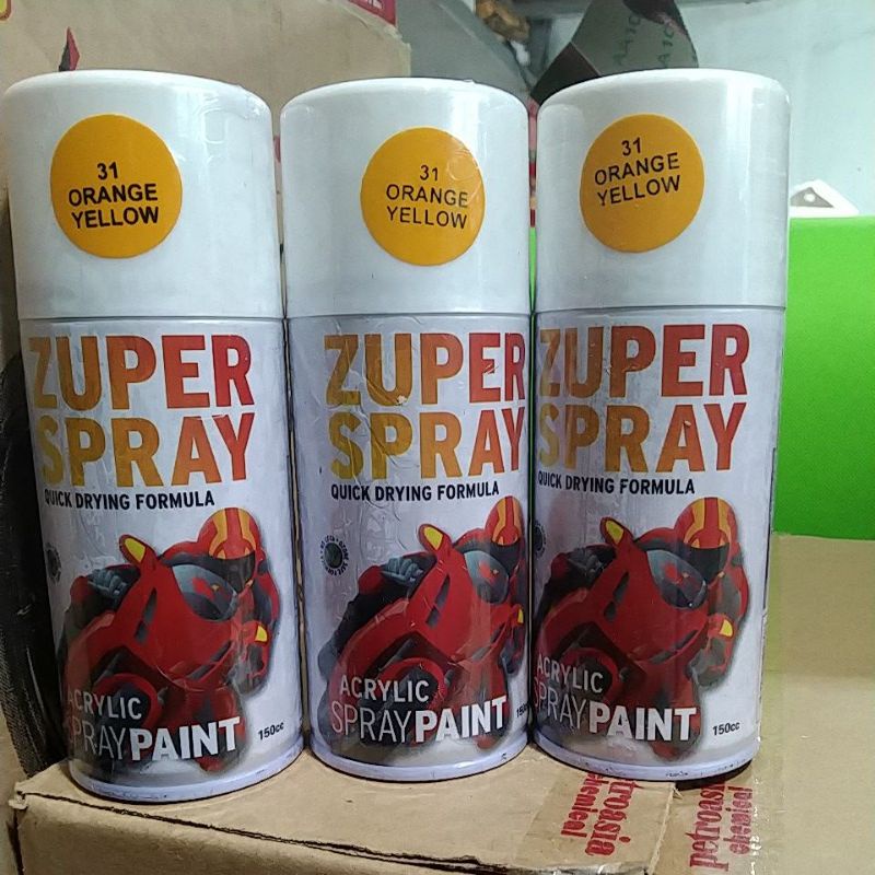 cat semprot pilok pilox zuper spray orange yellow 31 150cc kuning jeruk