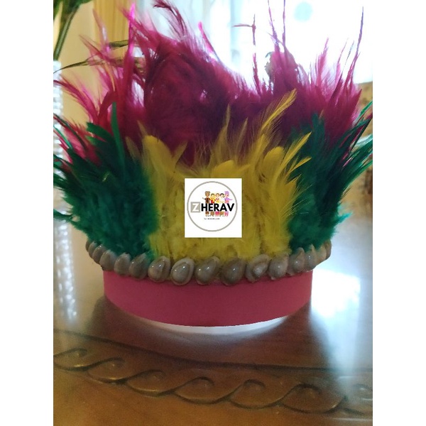hiasan kepala adat Papua warna klasik Allsize