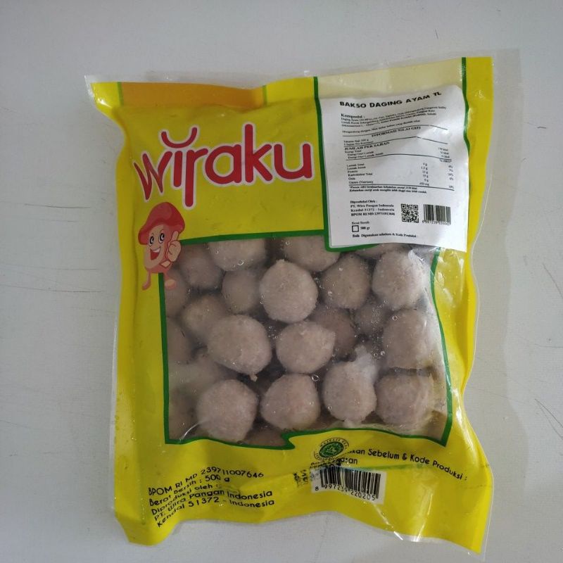 

Wiraku Bakso Ayam 500 gram
