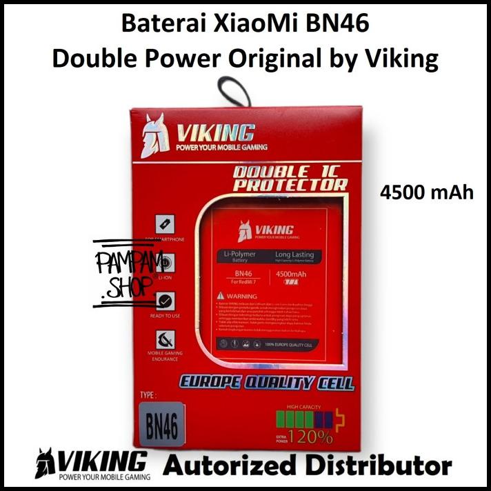 Baterai Viking Double Power Original Xiaomi Bn46 Redmi 7 Note 8 Batre