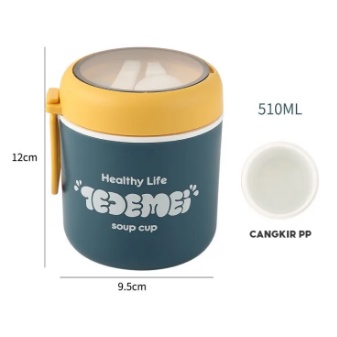 NEW KOTAK MAKAN SOUP CUP 510 ML GELAS SOUP CUP/SEREAL/SUSU/KOPI PORTABLE KODE 6772