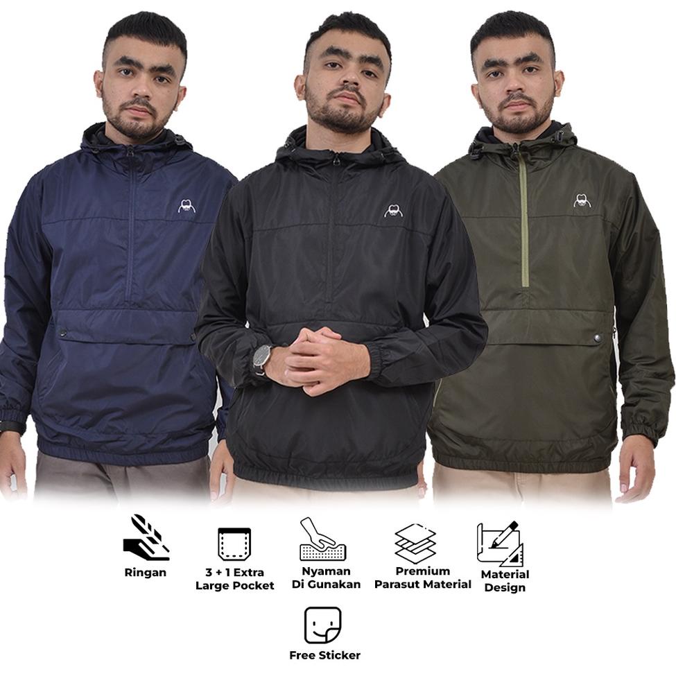 Terbaru BREY Jaket Pria Cagoule Parasut Maze Jacket