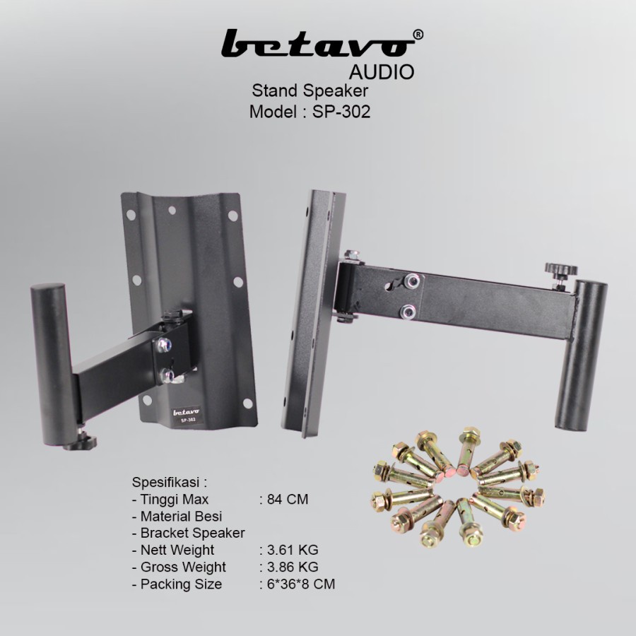 BRACKET SPEAKER BETAVO SP 302 PROFESIONAL STAND SPEAKER