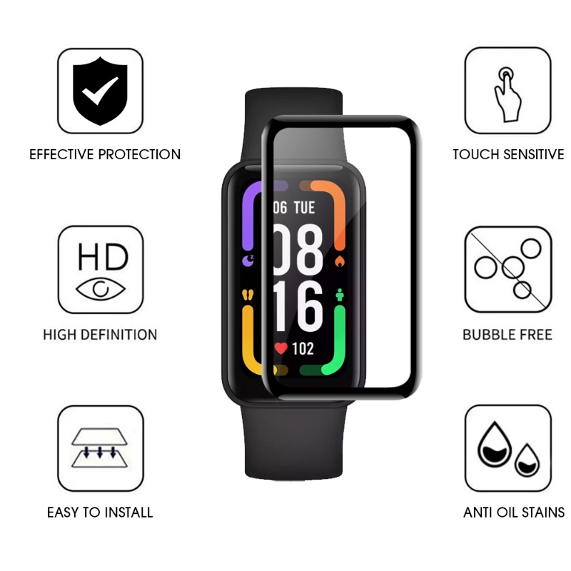 Ultra Clear Anti Noda Watch Film Full Coverage Film Pelindung Layar Arloji Film Laminasi Smartwatch Hydrogel Film Untuk Redmi Band2/Jam3