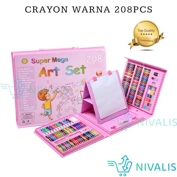 

DISKON SHOPEE/ ART SET 208 PCS ARTSET 208 ALAT MELUKIS MEWARNAI SET PENSIL WARNA