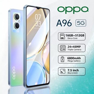 【Bisa COD】Baru asli OPP0 A96 12GB/512GB 6800mAh Battery, NFC, 48MP AI Triple Camera handphone original 7.5 inch hp 5g hp murah cuci gudang di bawah 1 juta promo cuci gudang Smartphone Android Pengiriman lokal Ready stock hp murah cod