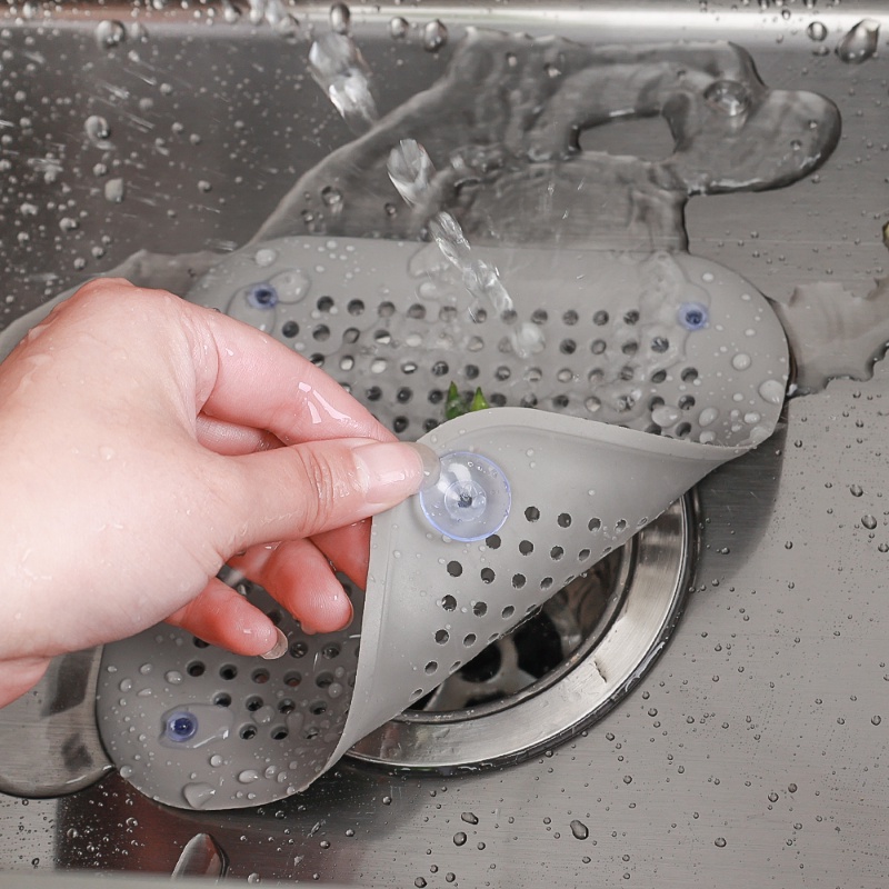 Fashion Abu-Abu Silikon Floor Drain Cover/Saringan Lubang Air Filter Saringan Perlengkapan Dapur