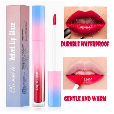 LAMEILA Lip Glaze Lipstick Cair Makeup Velvet Metal Bibir Lipstik Lip LA035