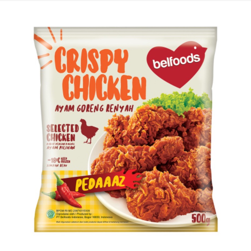 

BELFOODS Crispy Chicken Pedaaaz/Ayam Goreng Renyah Pedas 500gr