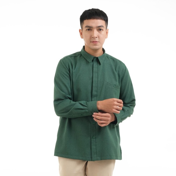 PROMO ZOYA BAJU KOKO PRIA - CHANAN FATHER MENSWEAR - M, GREEN TRENDY BERKUALITAS TERBARU O3S4