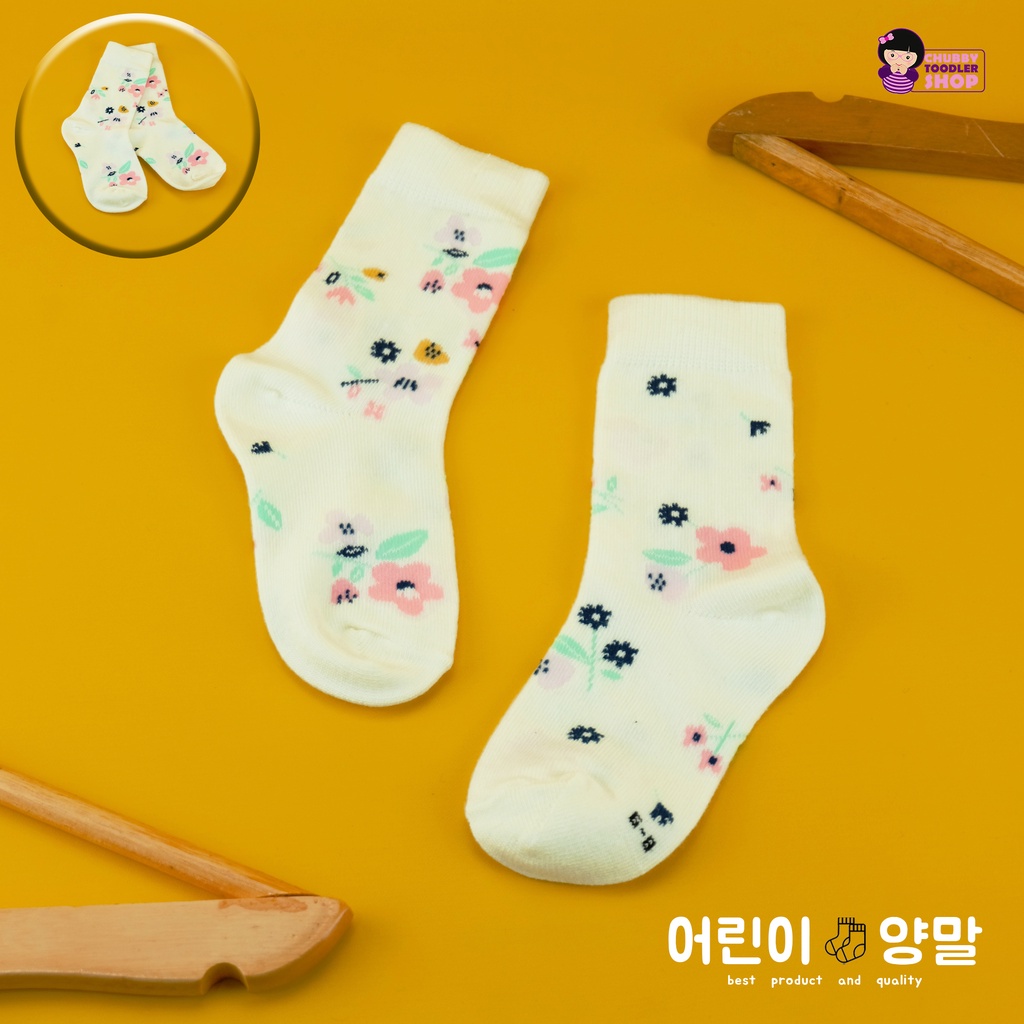 Kaus kaoskaki anak perempuan Bahan katun lembut elastis anak usia 0 - 4 tahun SC2145