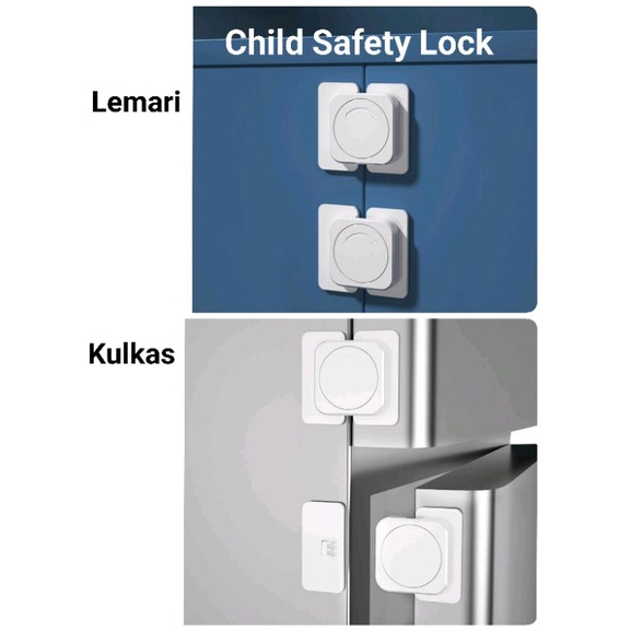 [NEW] Safety lock pintu kulkas lemari laci dispenser serbaguna