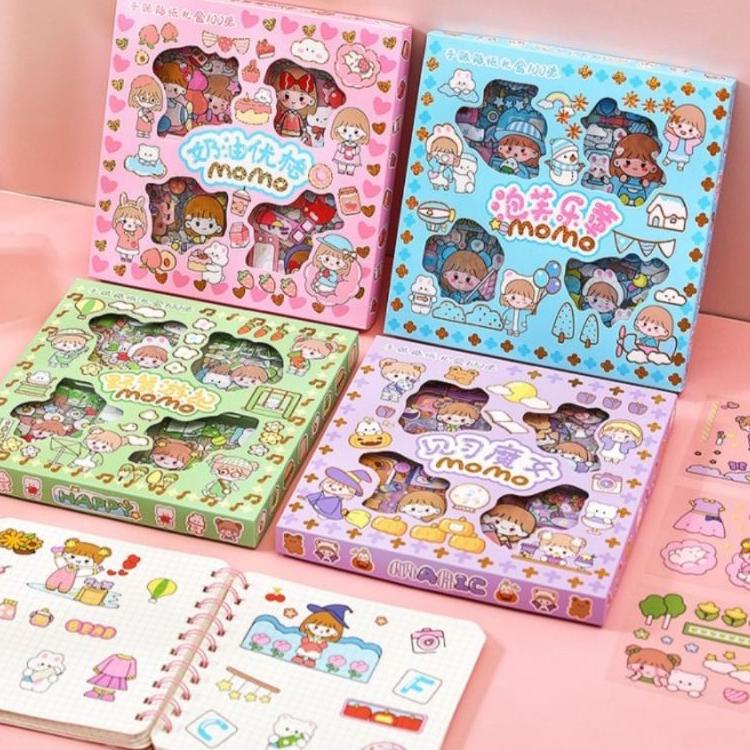 

J91 Stiker 2D Momo 25 PCS Aesthetic Cute waterproof GRATIS ONGKIR ㅪ