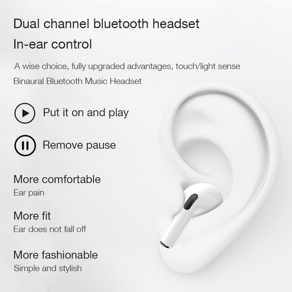 Pro4 TWS Wireless Earphone Bluetooth 5.1 Headset With Mic Touch Control Headphones