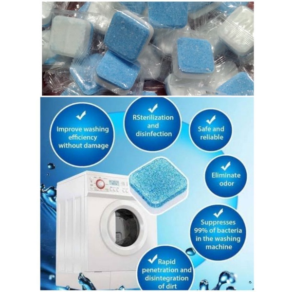 tablet pembersih tabung mesin cuci 14gram tablet 2 warna pembersih tabung mesin cuci