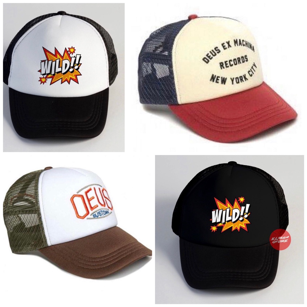 Topi Jaring murah Topi Distro Trucker/TOPI JARING/SABLON KUALITAS TINGI.. DEUS