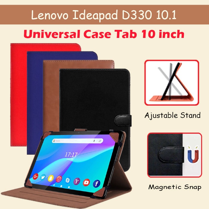 Lenovo Ideapad D330 10.1 Book Cover Leather Case Stand Kesing Flipcase