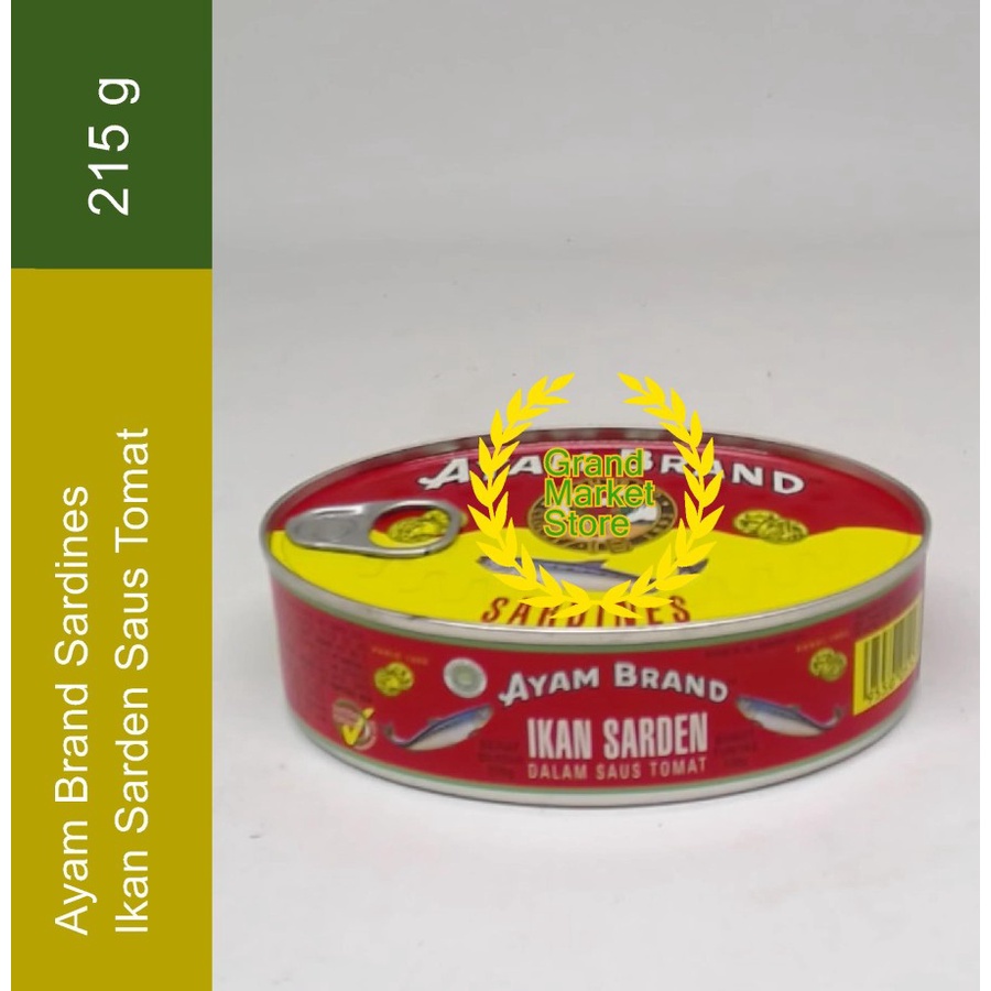 

Sarden Kaleng Saus Tomat Oval Ayam Brand 215g Ikan Sardines AyamBrand