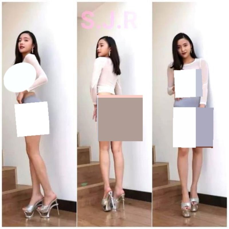 atasan crop top.tile transparan sexy lengan panjang /Baju dinas/lingerie sexy/bodycon(xs-3xl)