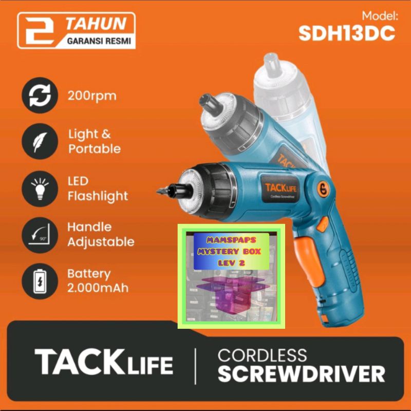 BOR OBENG TACKLIFE SDH13DC 200RPM CORDLESS RECHARGEABLE