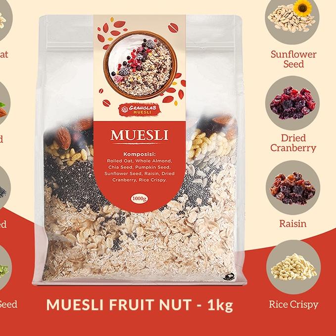 

➽ Muesli Fruit and Seed 1 kg - Granolab Muesli ◙