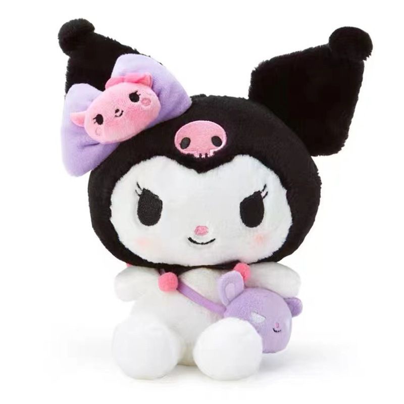 Sarang Hangat Sanrio Kartun Mainan Mewah Lucu Kuromi Melody Wearable Doll Hadiah Anak