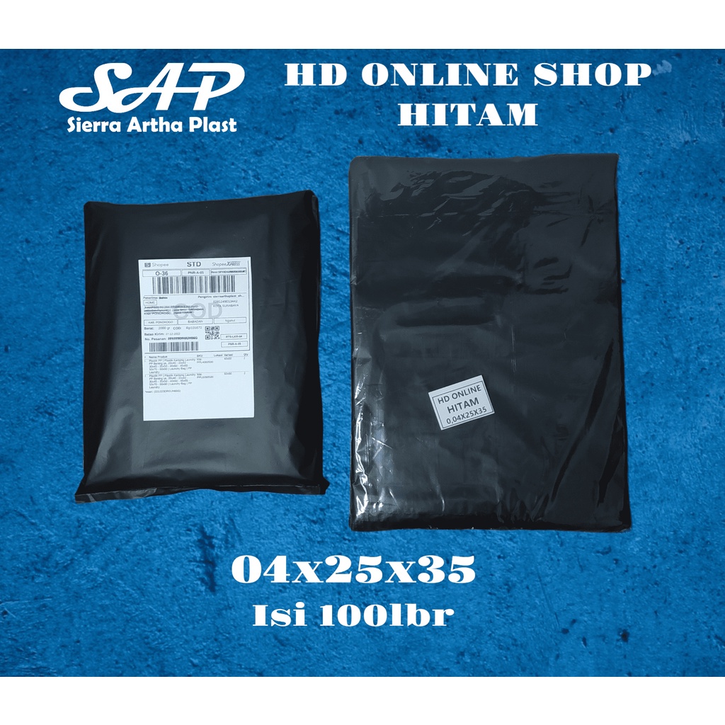 Plastik Packaging Hitam | Plastik Online Shop Tebal | Plastik Packing Online | HD Online Hitam 20x30 , 25X35 , 30X40 | HD Tanpa Plong