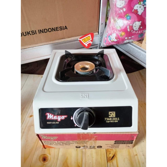 Kompor Gas Mayo-AWARA /HACHI 1 Tungku Putih Terbaru SNI - Bahan Berkulitas ORI BERGARANSI RESMI