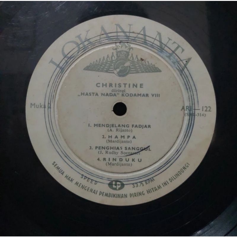 Vinyl Piringan Hitam 10 inch Hasta Nada-Kodamar Vlll