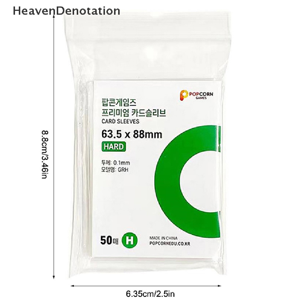 [HeavenDenotation] 50pcs Original Korea Card Sleeves Acid Free Hard 3inch Photocard Pelindung Film HDV