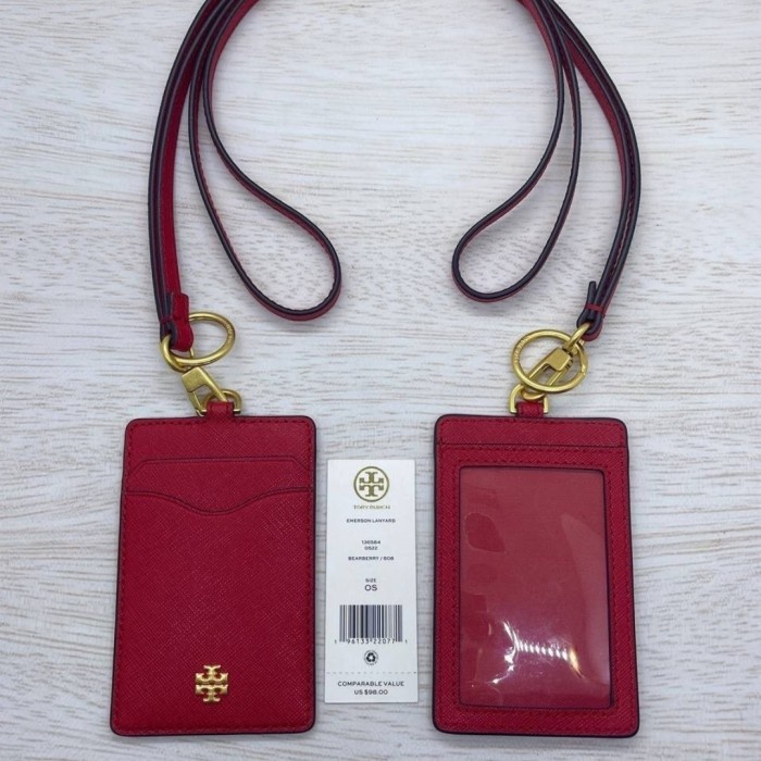 

Lanyard Name Tag Tory Burch Lanyard Emerson Bearberry Authentic Original S