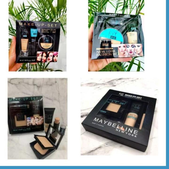 ✬ Maybeline Fit Me Set 3 in 1 / Make up set meibelline 3 in 1 ♦