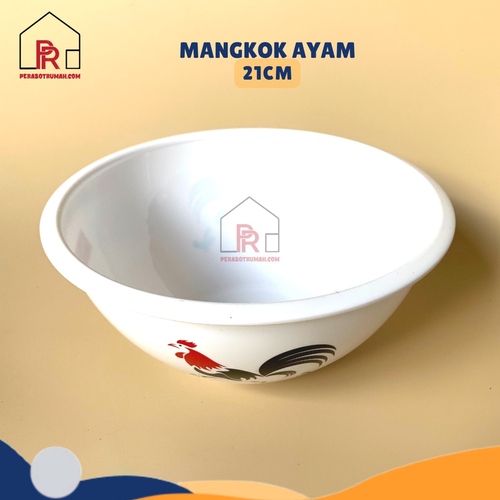 Mangkok Plastik Ayam Warna Putih / Mangkuk Dapur Tempat Sayur &amp; Makanan