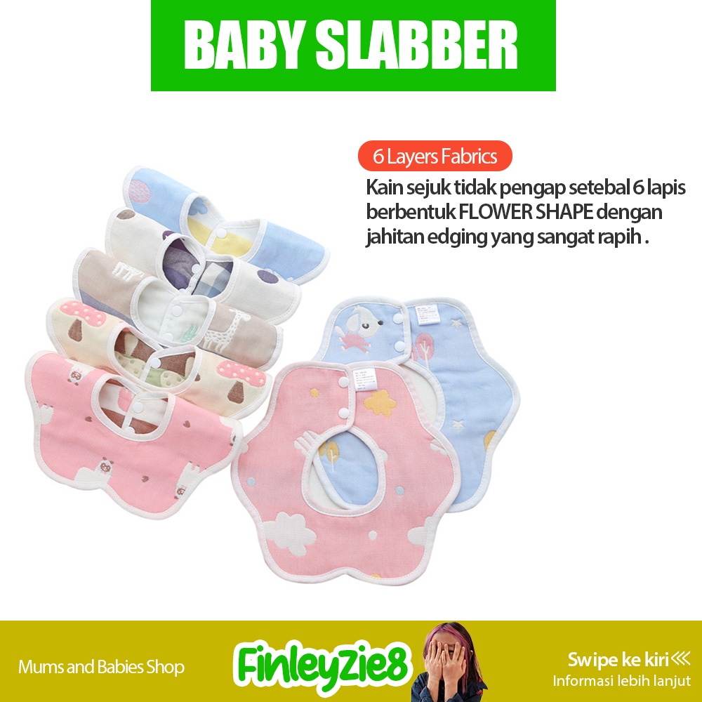 Baby Bib / Baby Bib Silicone / Baby Bib Slaber / Slaber Baby / Celemek Makan Bayi / Celemek Waterproof / Celemek anti air / Slabber Silikon Bulat bahan katun alat makan newborn / Handuk Keringat Bayi &amp; Kids bahan katun Handuk Washlap Bayi / Celemek Bayi