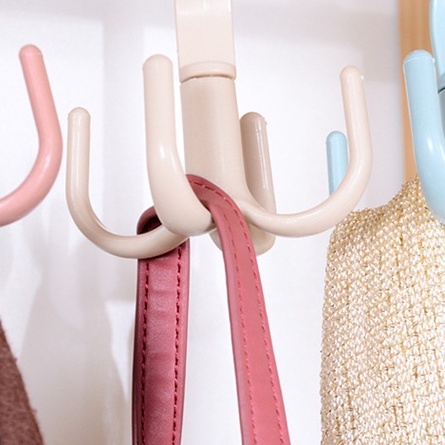 ⭐️𝐈𝐇𝐒 𝟒𝟑𝟒 𝐋𝐚𝐦𝐩𝐮𝐧𝐠⭐️Gantungan 4 Kail Gantungan Topi Sepatu Serbaguna Bisa Putar 360 Derajat