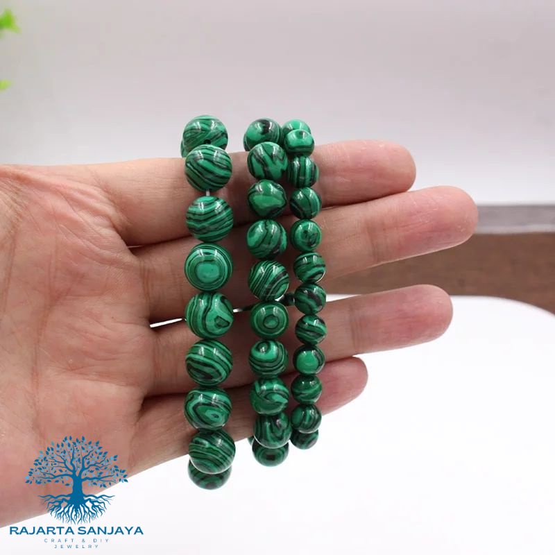 Gelang Batu Brazilian Malachite Bracelet For Men And Women