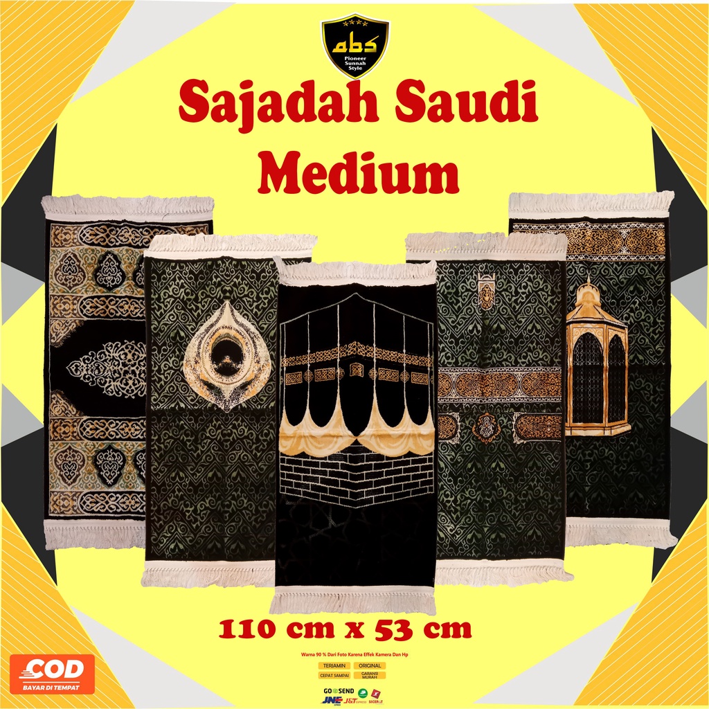 Sajadah Saudi Premium Motif Perlengkapan Sholat Sajadah Rawdah Kiswah Haji Umroh Midi