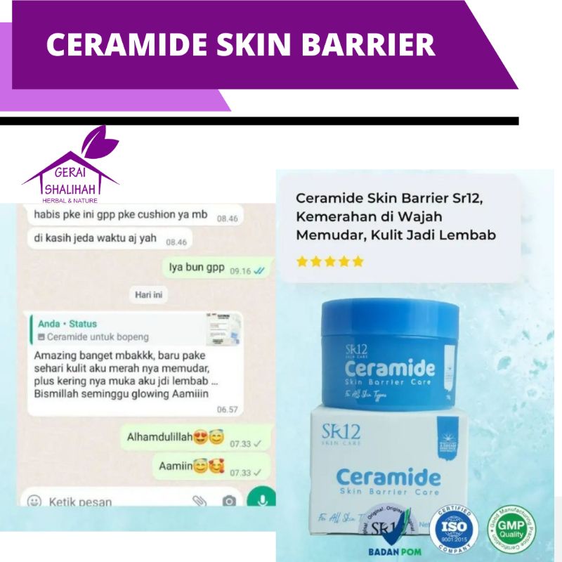 Ceramide Skin barrier Pelembab wajah 5x ceramide Pelembab wajah memperbaiki kulit yang kasar