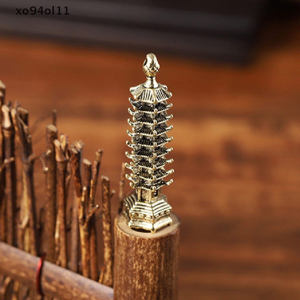 Xo 2pcs Dekorasi pagoda Mini Kerajinan Tangan Micro landscape Garden Decor OL