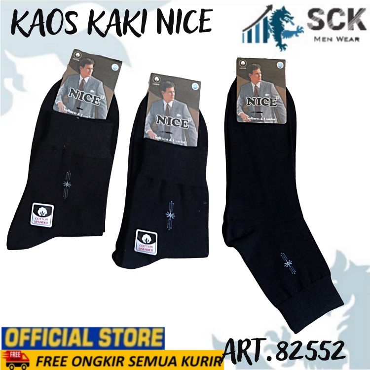 Kaos Kaki Kerja Kantor NICE 82552 82553 82554 Katun/ Kaus Kaki NICE 82552 82553 82554