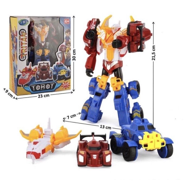 Mainan robot tritan 3 in 1 mainan anak robot pesawat super car
