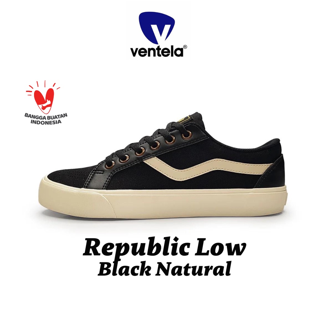 Ventela Republic Low Black Natural [READY STOCK]